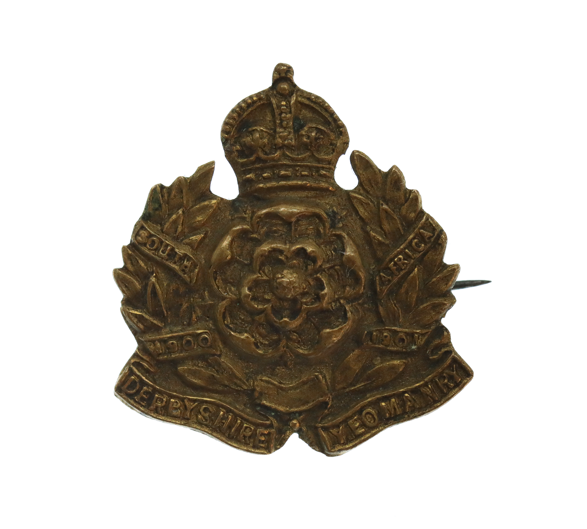 Derbyshire Yeomanry Sweetheart Brooch - King's Crown