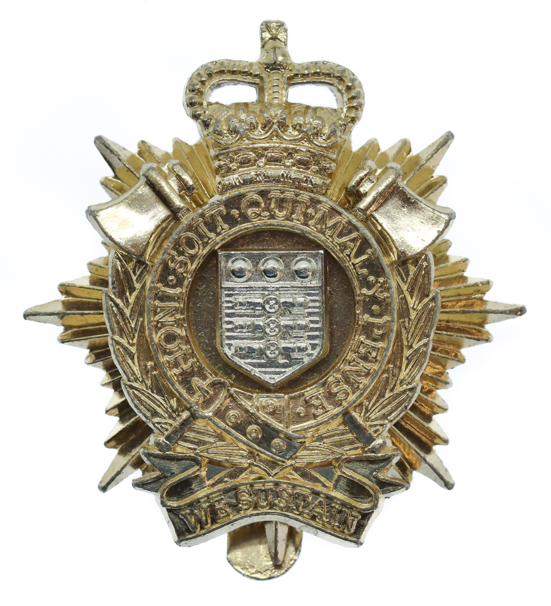 Royal Logistics Corps (R.L.C.) Anodised (Staybrite) Cap Badge
