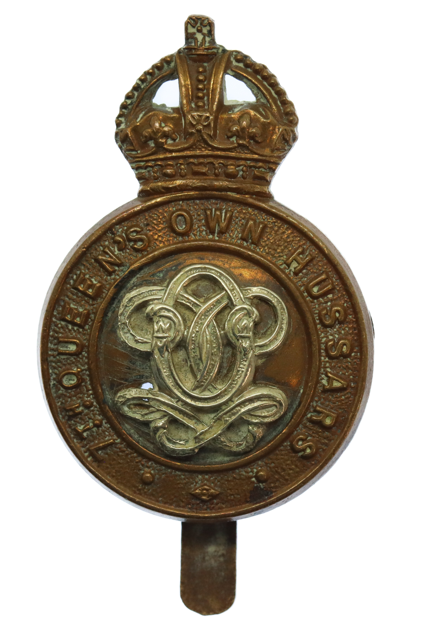 7th Queen's Own Hussars Cap Badge - King's Crown