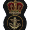 Royal Navy Petty Officer's Bullion Cap Badge - Queen's Crown