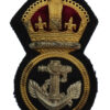 Royal Navy Petty Officer's Gilt Metal Economy Cap Badge - King's Crown