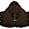Royal Navy Officer's Bullion Cap Badge - King's Crown