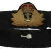 Royal Navy Officer's Bullion Cap Badge & Band - Queen's Crown