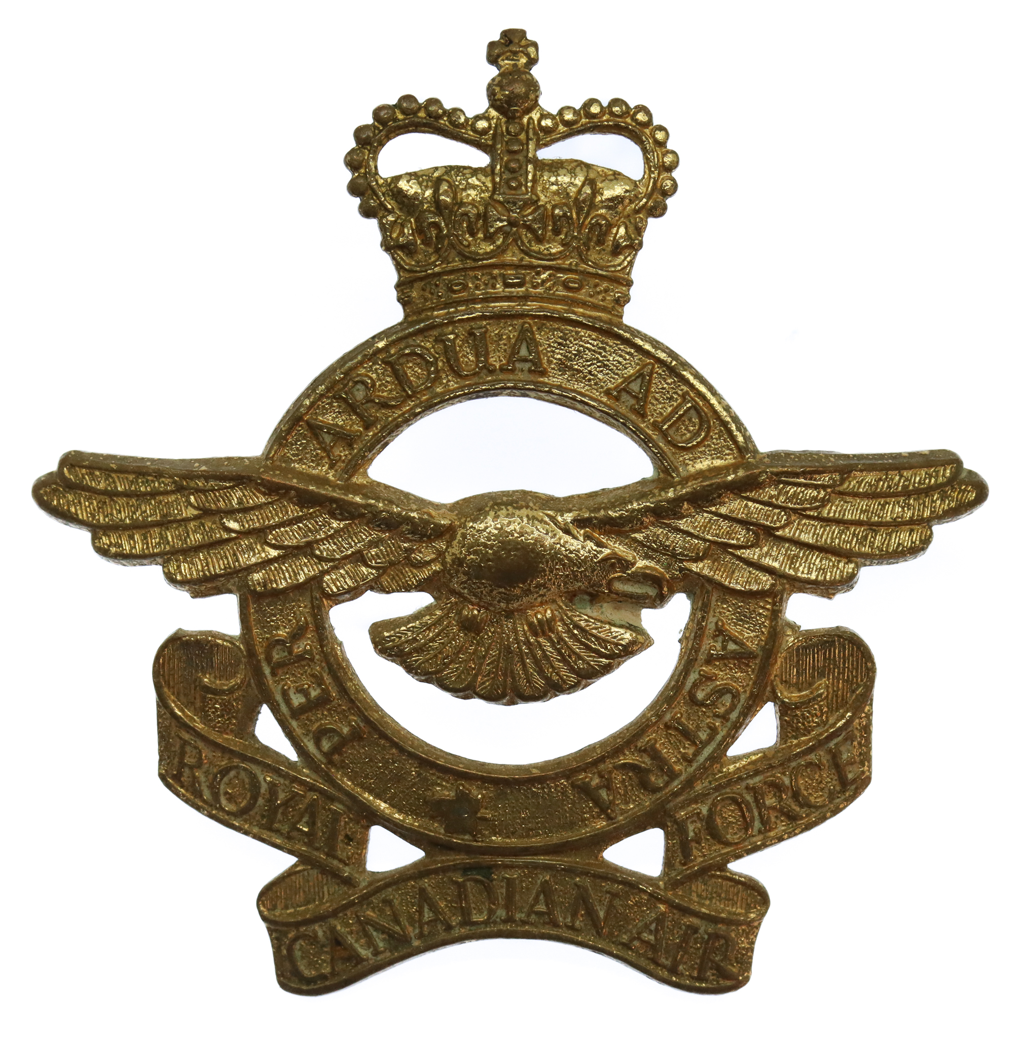 Royal Canadian Air Force (R.C.A.F.) Cap Badge - Queen's Crown