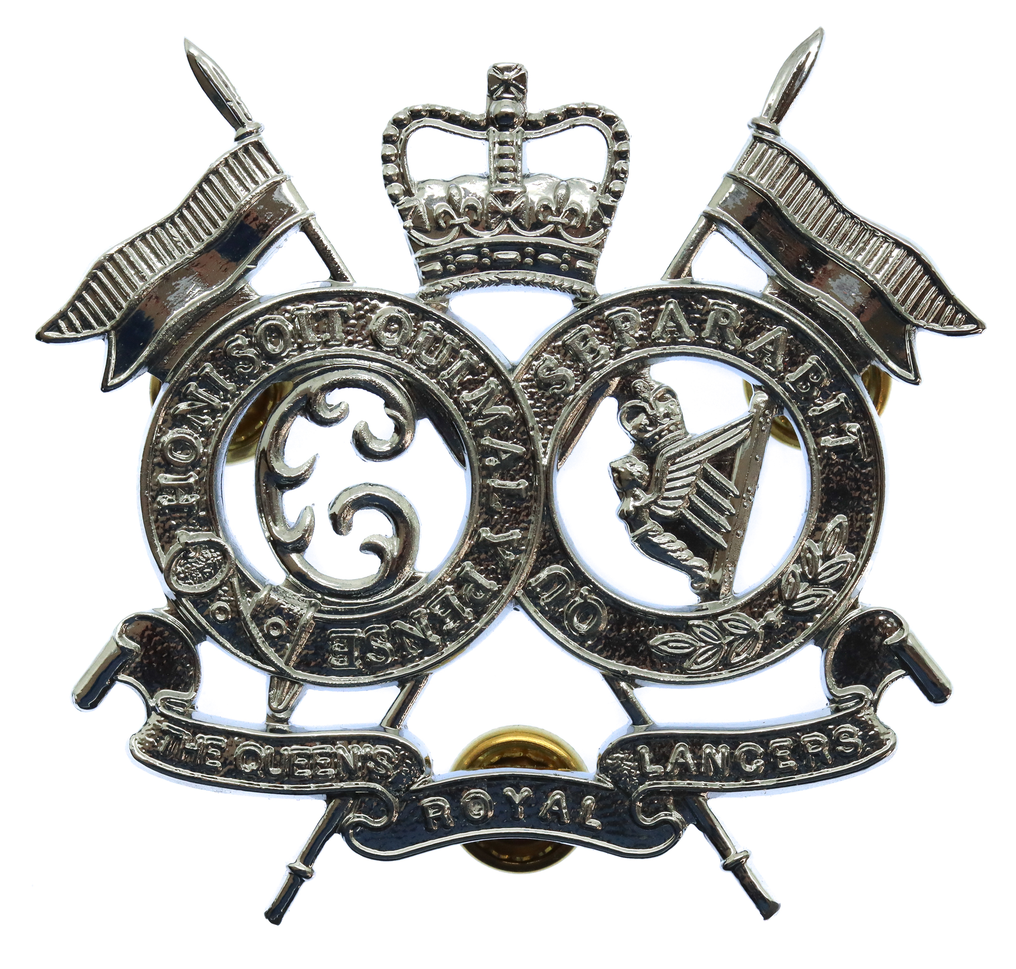 Royal Lancers Chrome Pouch Badge