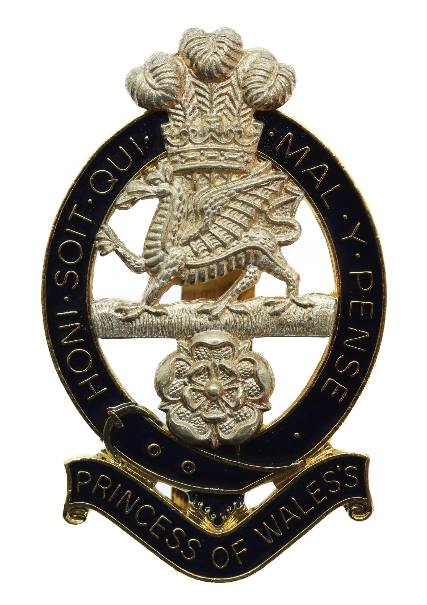 Princess of Wales's Royal Regiment Enamelled Cap Badge