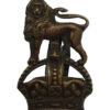 Royal 1st Devon Yeomanry Officer's Service Dress Cap Badge - King's Crown