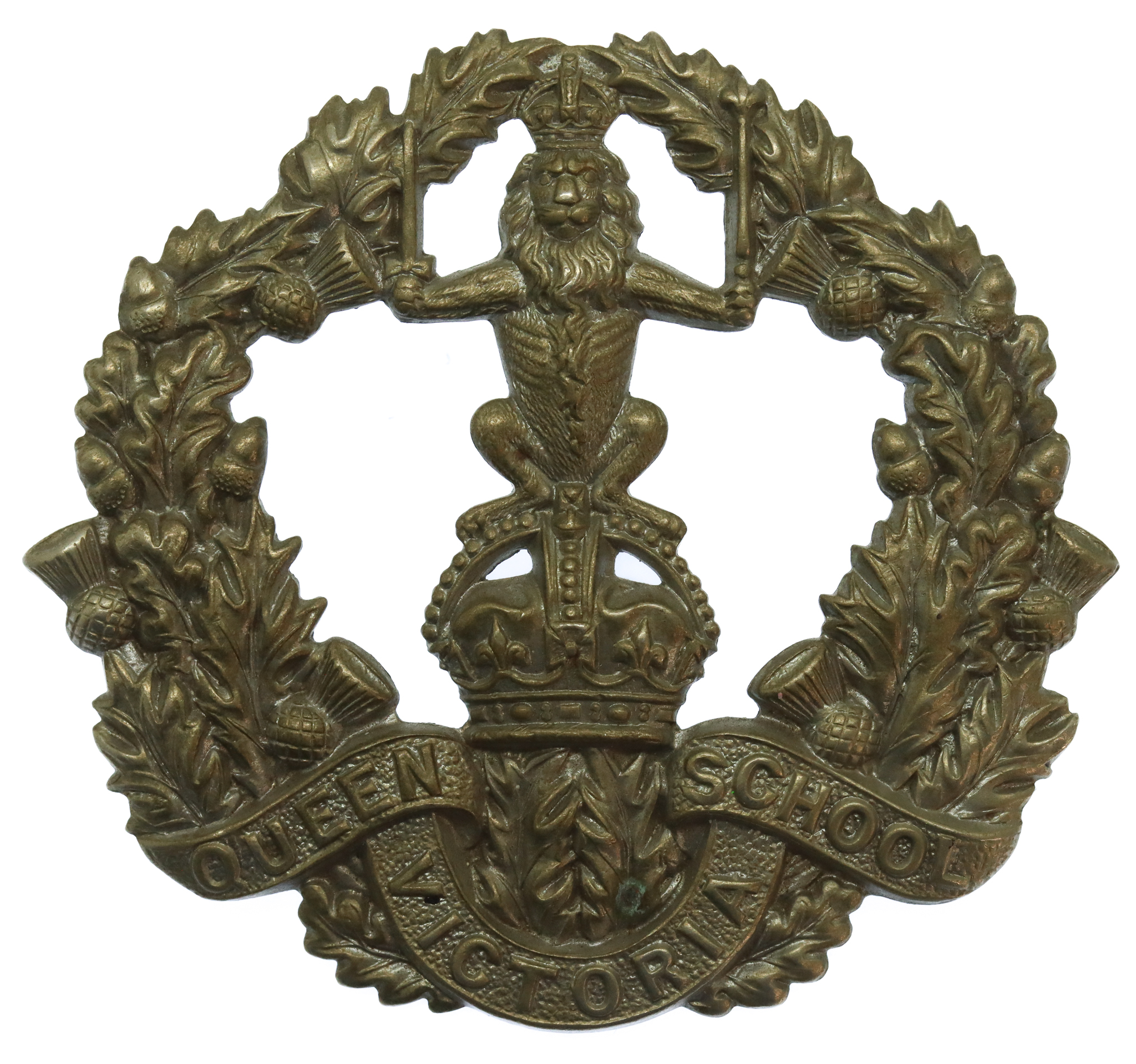 Queen Victoria School, Dunblane Cap Badge - King's Crown