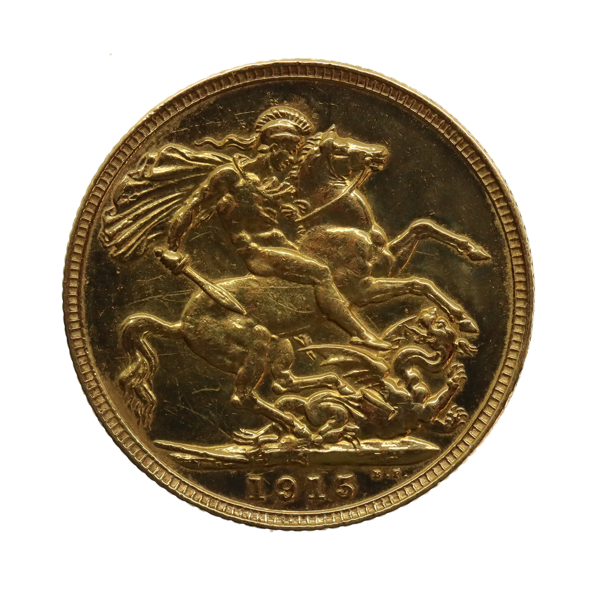 1915 S George V 22ct Gold Sovereign Coin (Sydney Mint)