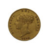1842 Victoria Gold Shield Back Half Sovereign Coin