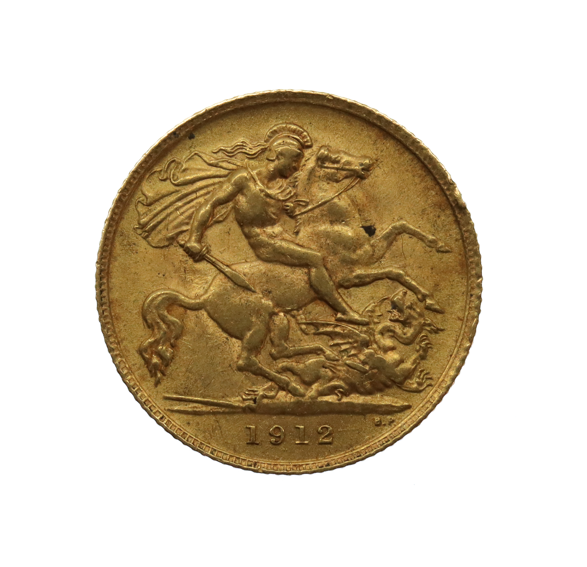 1912 George V Gold Half Sovereign Coin