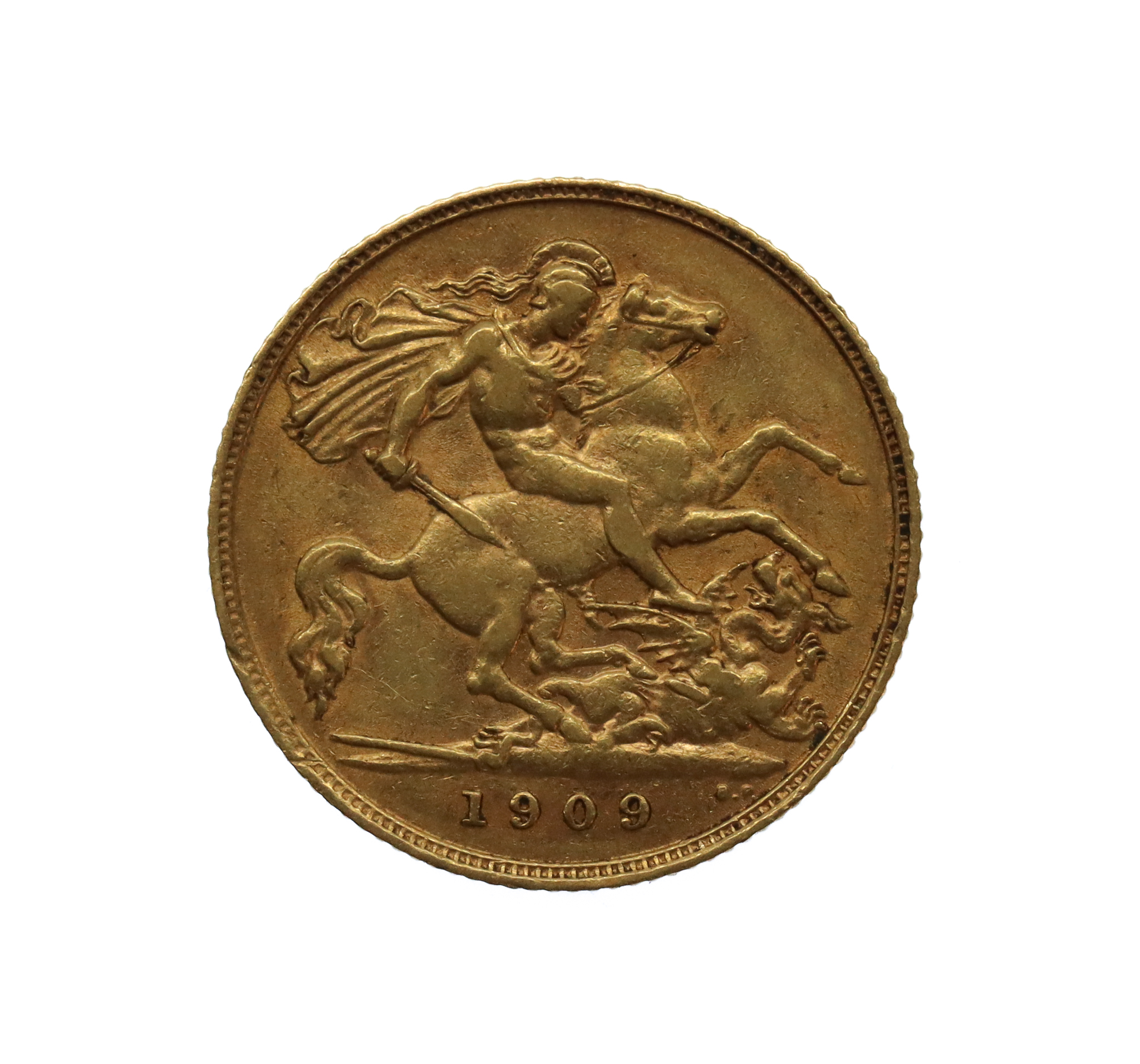 1909 Edward VII Gold Half Sovereign Coin