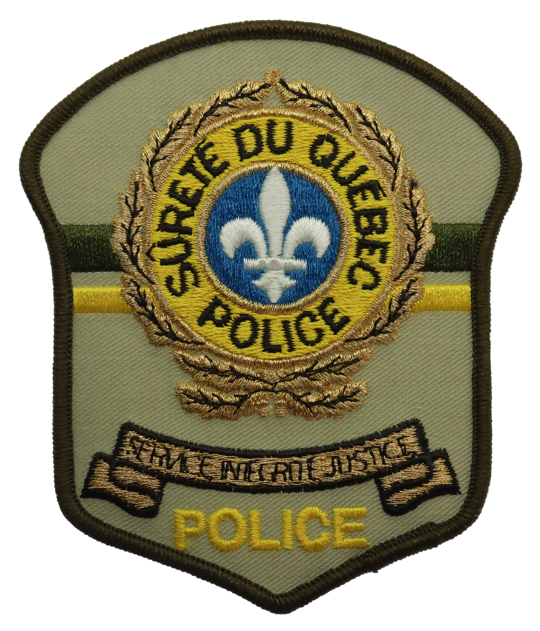 Canadian Sorete Du Quebec Police Cloth Patch Badge