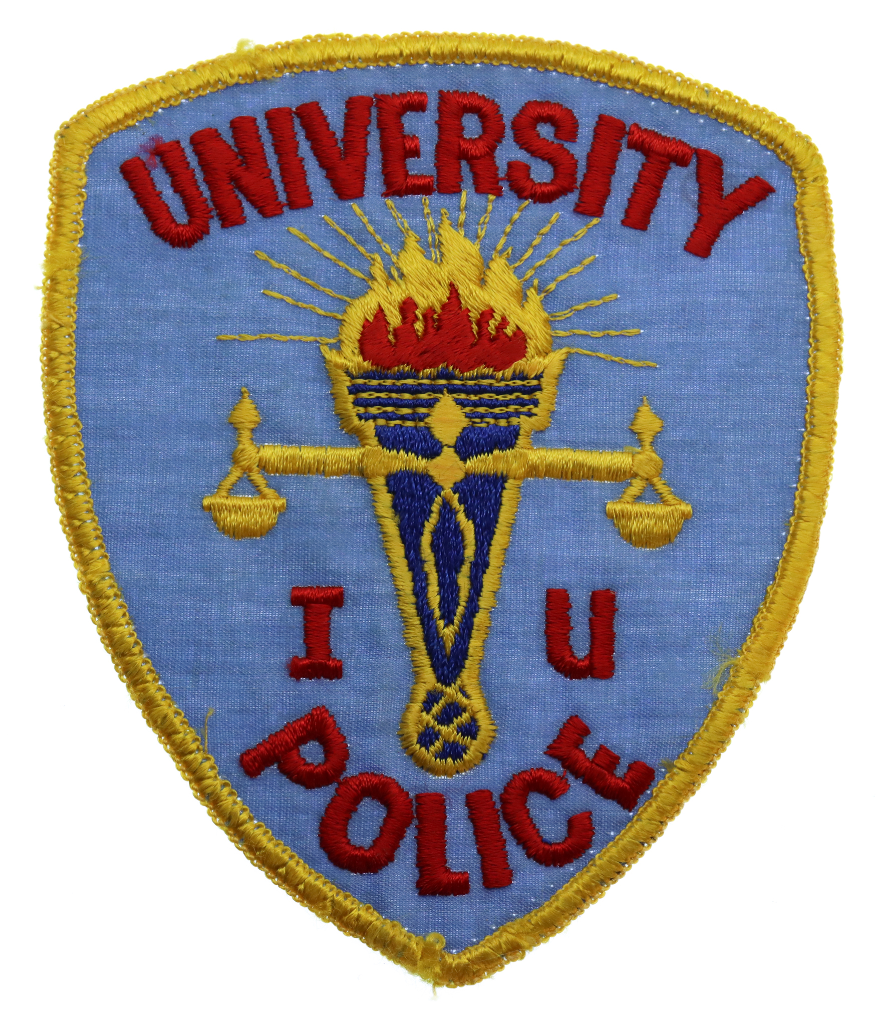 United States University I U Police Cloth Patch Badge