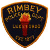 Canadian Rimbey Police Dept. Cloth Patch Badge