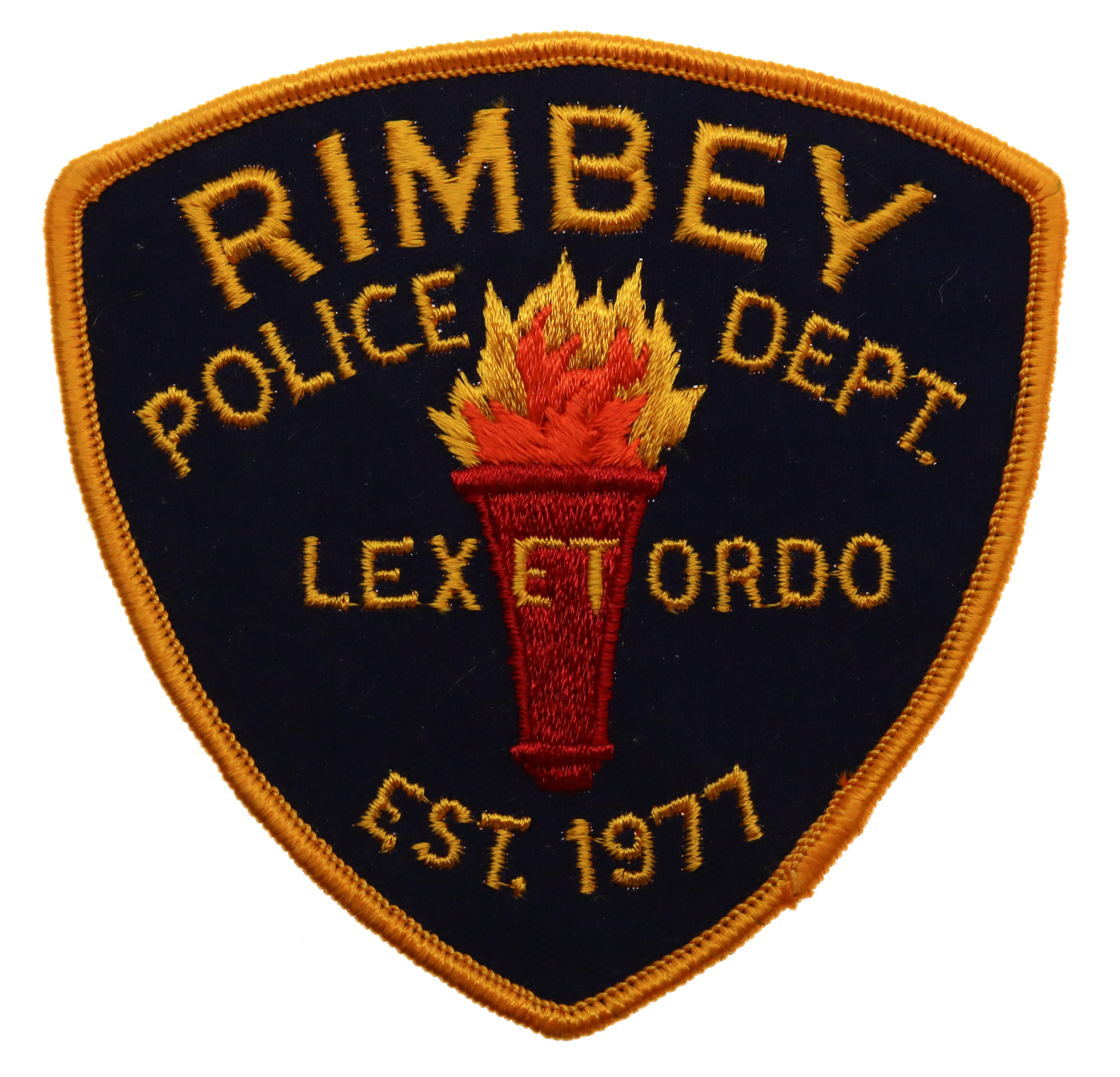 Canadian Rimbey Police Dept. Cloth Patch Badge