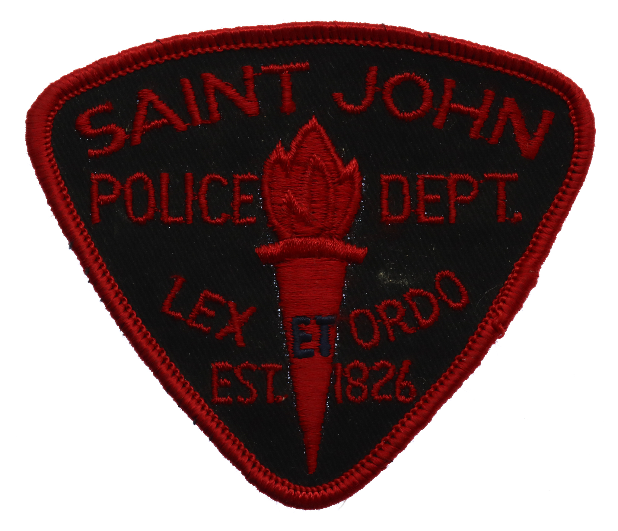Canadian Saint John Police Dept. Cloth Patch Badge