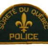 Canadian Sorete Du Quebec Police Cloth Patch Badge