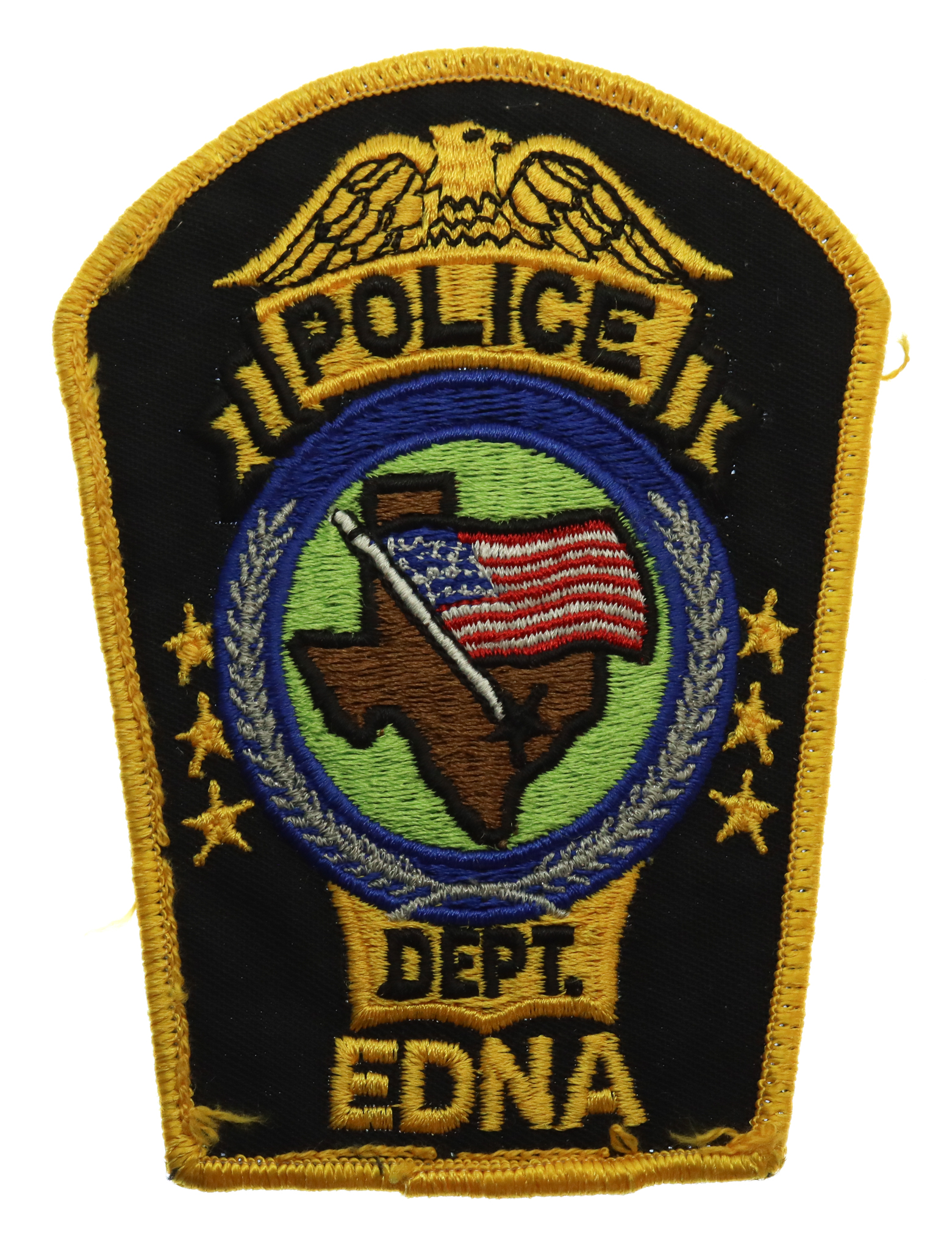 United States Police Dept. Edna Cloth Patch Badge