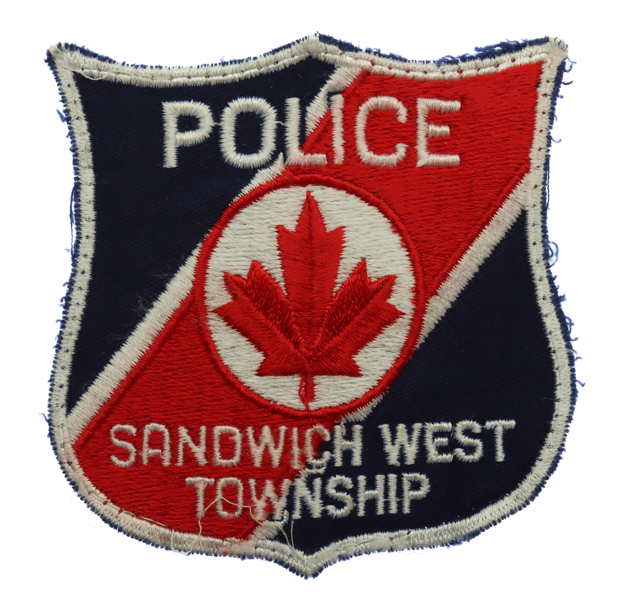 Canadian  Sandwich West Township Police Cloth Patch Badge
