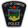 Canadian City of Camrose Police Cloth Patch Badge