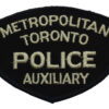Canadian Metropolitan Toronto Police  Auxiliary Cloth Patch Badge