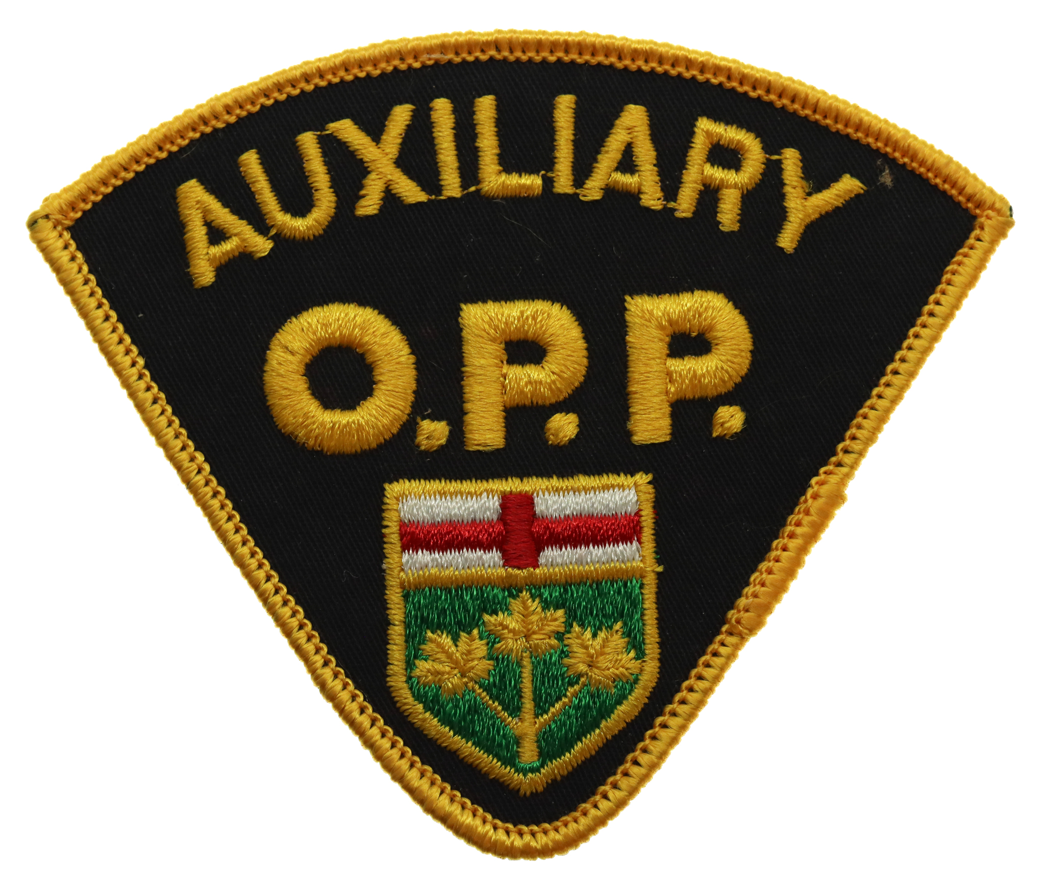 Canadian Ontario Provincial Police Auxiliary Cloth Patch Badge