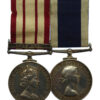 Naval General Service Medal (Clasp - Near East) and RN Long Service & Good Conduct Medal Pair - F.S. Hearne, P.O.M.(E), Royal Navy, HMS Ark Royal