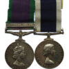 Campaign Service Medal (Clasp - Northern Ireland) and Royal Naval Long Service & Good Conduct Medal - C.I. Radband, POSA. Royal Navy