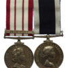 Naval General Service Medal (Clasp - Near East) and RN Long Service & Good Conduct Medal Pair - R.W. Smith, O.E.A.(O).I., Royal Navy, HMS Plymouth