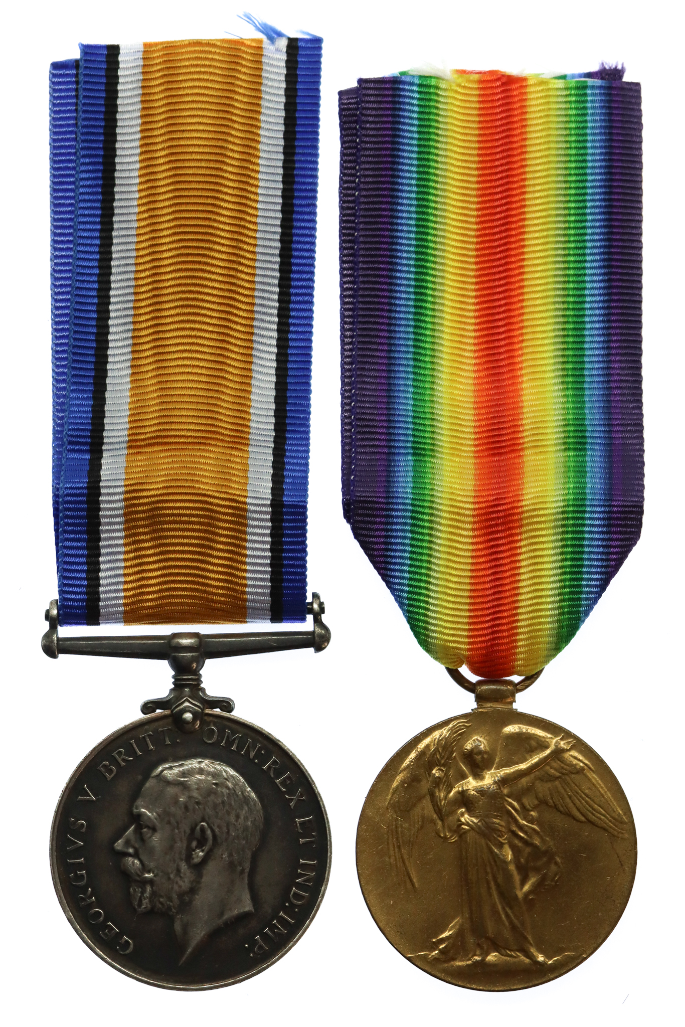 WW1 British War & Victory Medal Pair - Pte. W.R. Watts, Gloucestershire Yeomanry