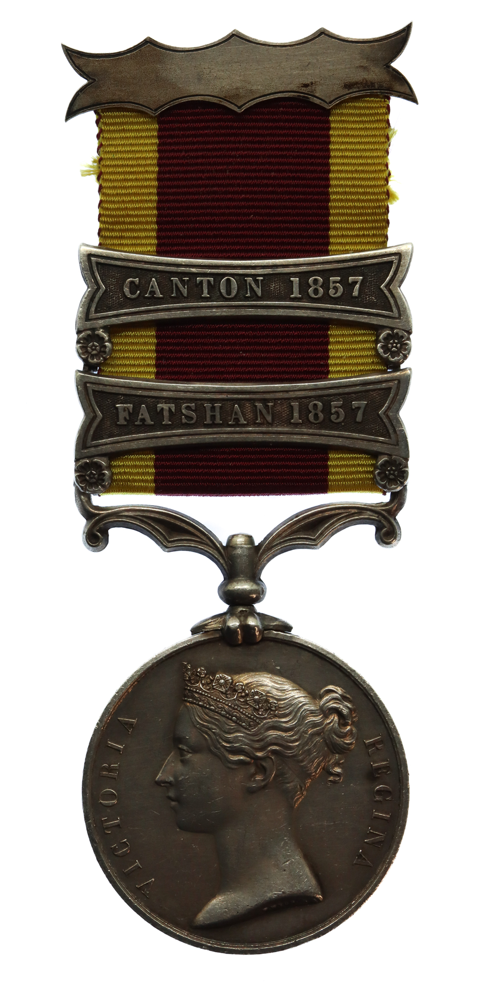 Second China War Medal 1857-60 (Clasps - Fatshan 1857, Canton 1857) - Unnamed 