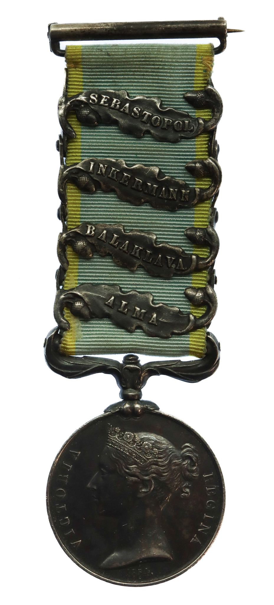 1854 Crimea Medal (4 Clasps - Alma, Balaklava, Inkermann, Sebastopol) - Unnamed