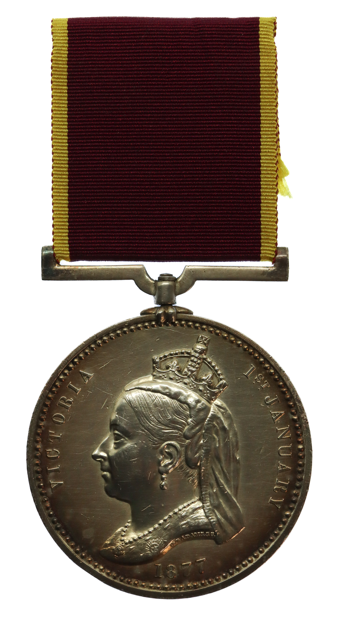 Empress of India Medal 1877 (Silver) - Colonel W.D. Dickson K.C.S.I., 3rd Bombay Native Infantry & Bombay Staff Corps