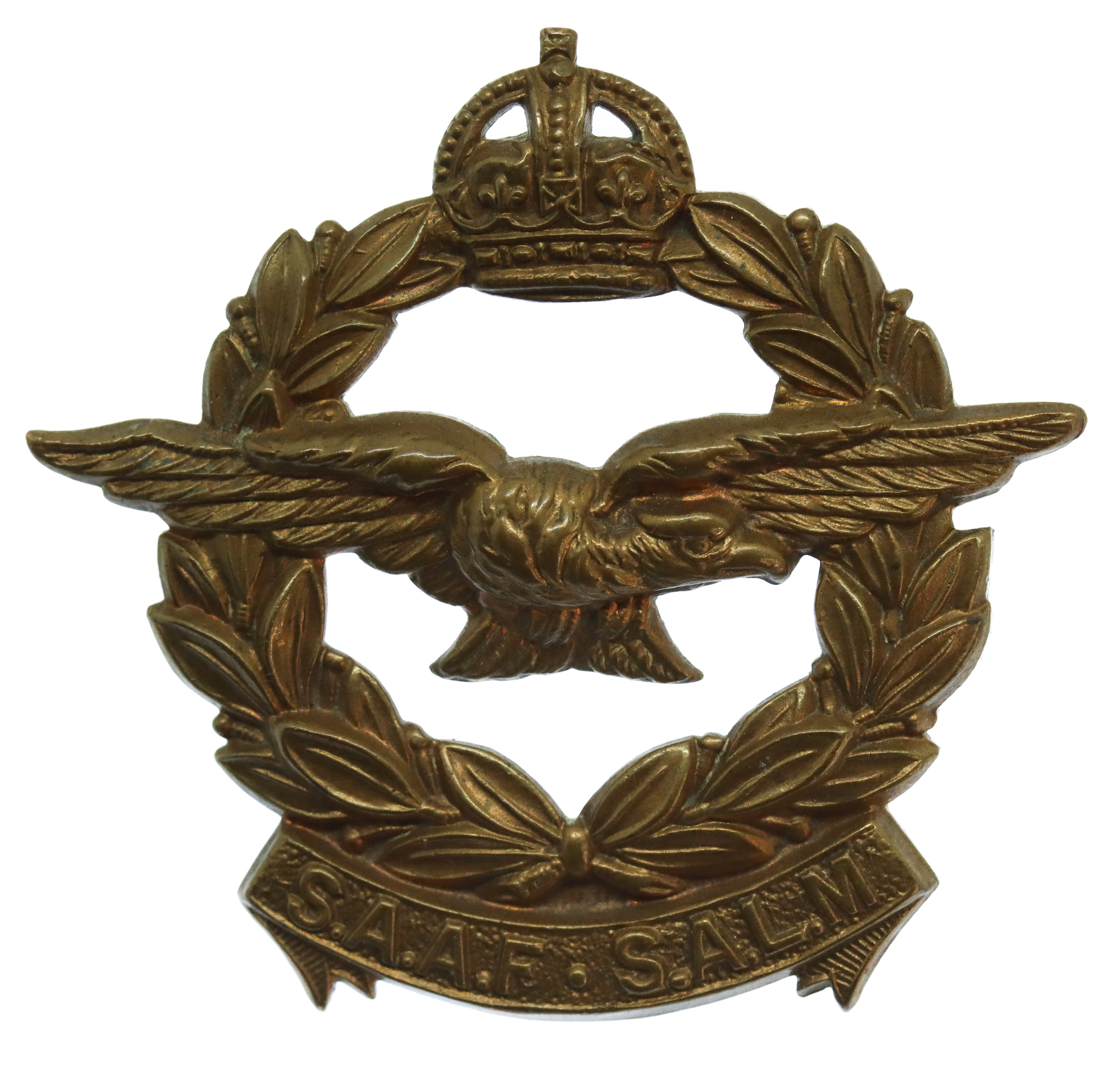 South African Air Force (S.A.A.F.) Cap Badge - King's Crown