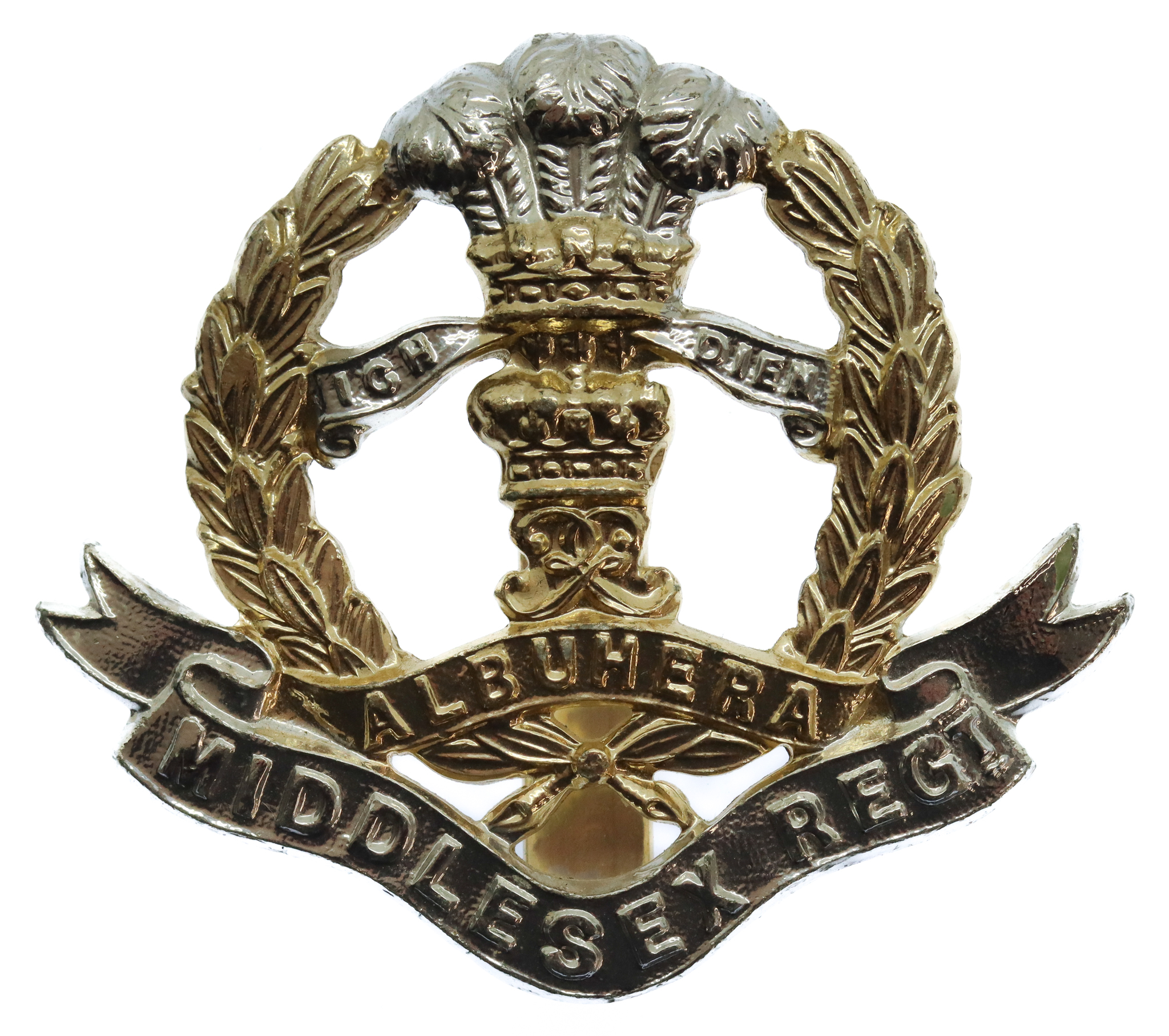 Middlesex Regiment Anodised (Staybrite) Cap Badge