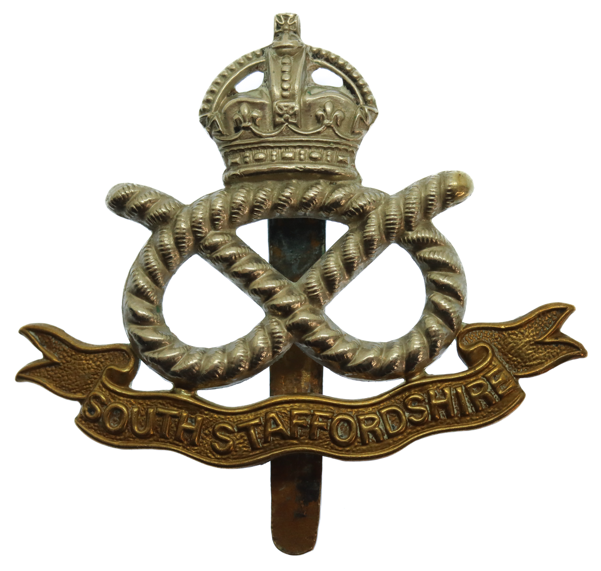 South Staffordshire Regiment Cap Badge - King's Crown
