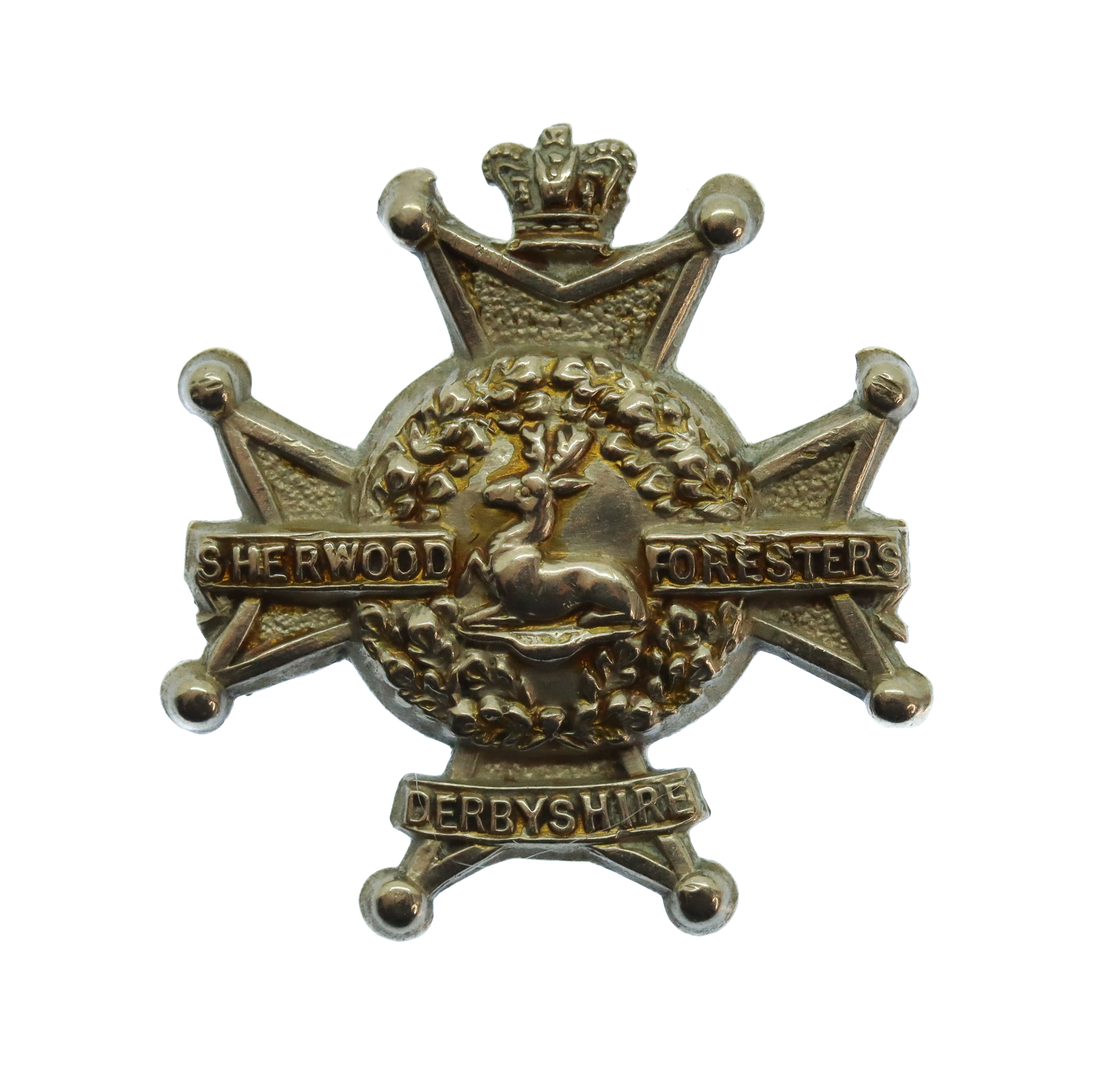 Victorian Derbyshire Regiment (Sherwood Foresters) Volunteer Bn. Collar Badge
