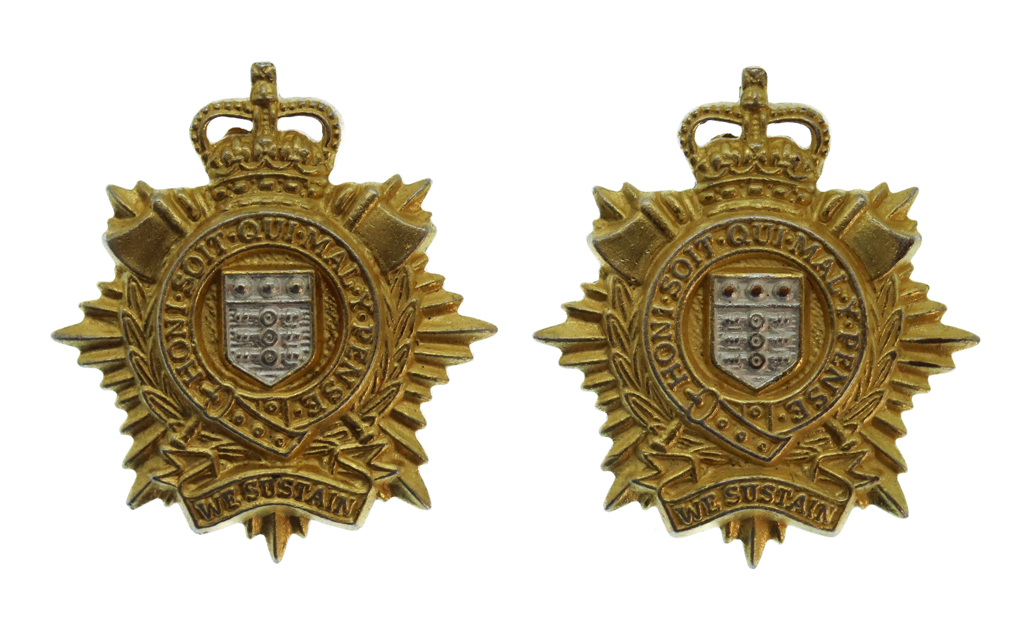 Pair of Royal Logistics Corps (R.L.C.) Collar Badges