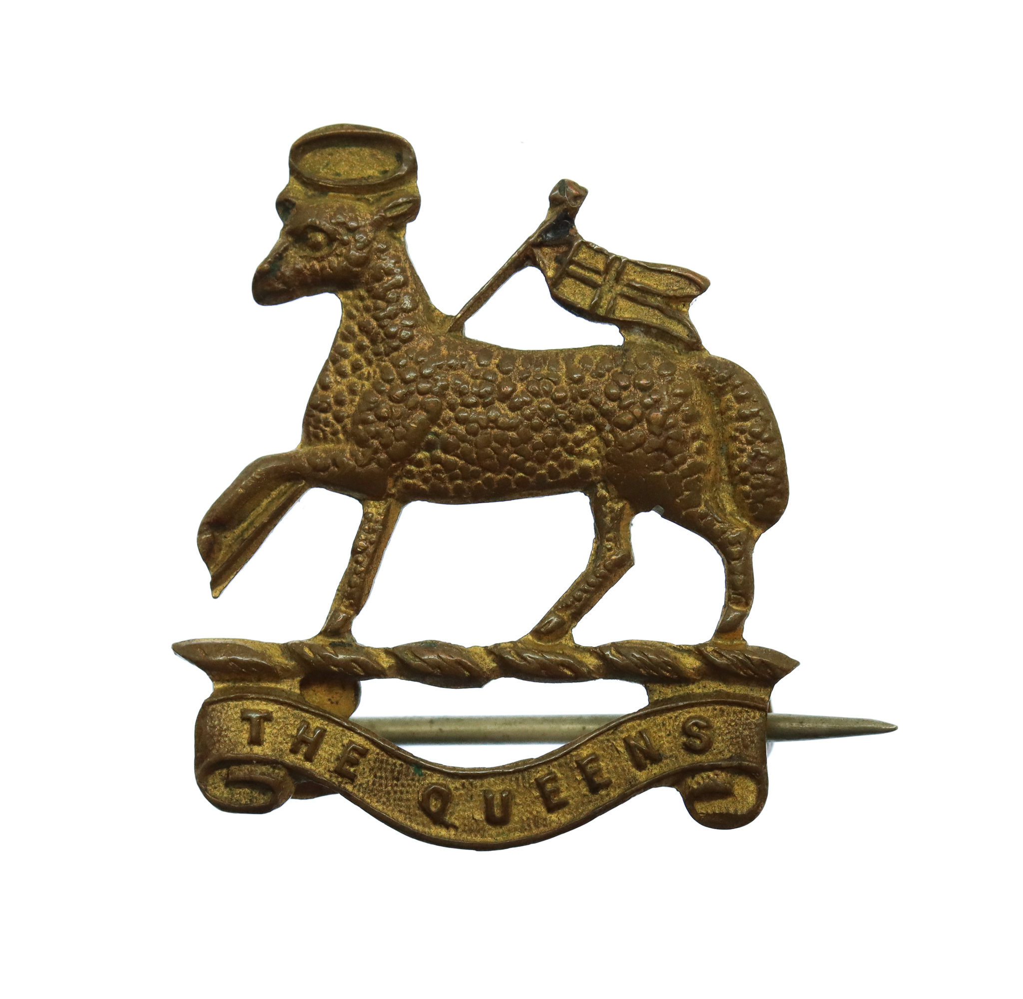 The Queen's (Royal West Surrey) Regiment Sweetheart Brooch