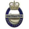 Civil Defence Instructor Enamelled Lapel Badge - Queen's Crown