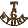 6th Territorial Bn. West Yorkshire Regiment (T/6/W.YORK) Shoulder Title