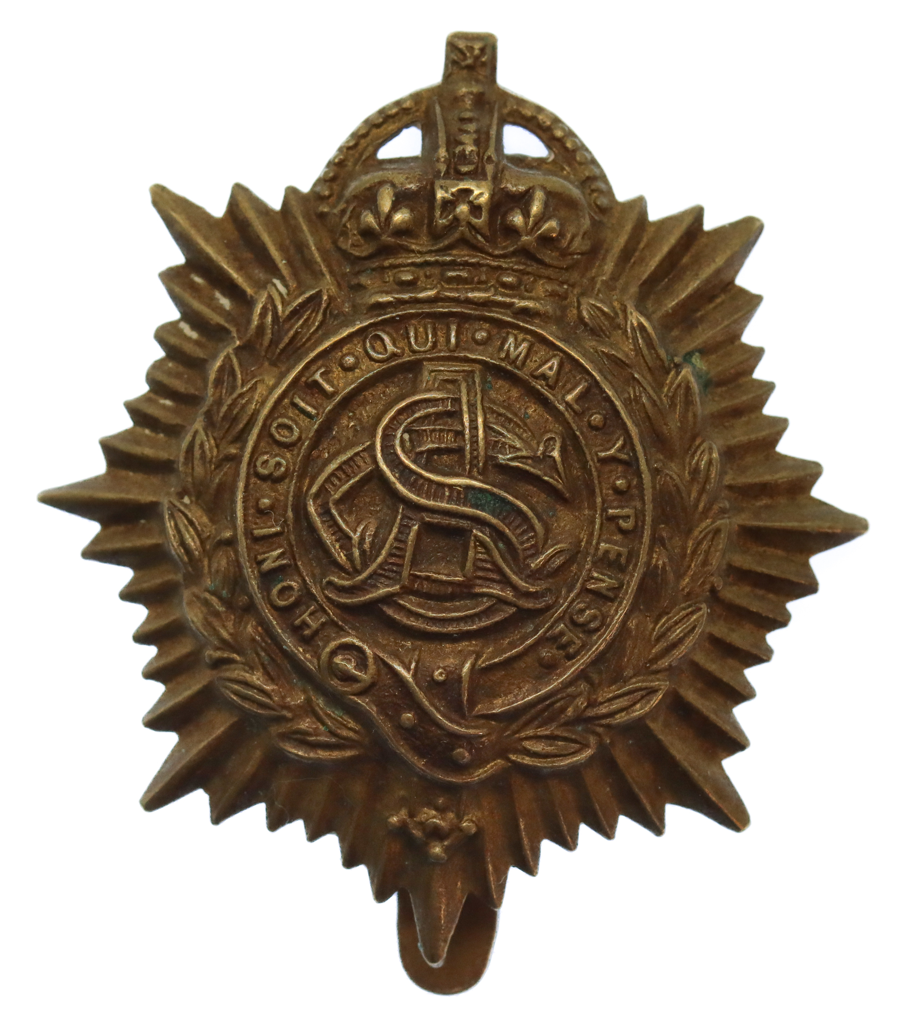 Army Service Corps (A.S.C.) WW1 Economy Cap Badge (Non Voided Centre)