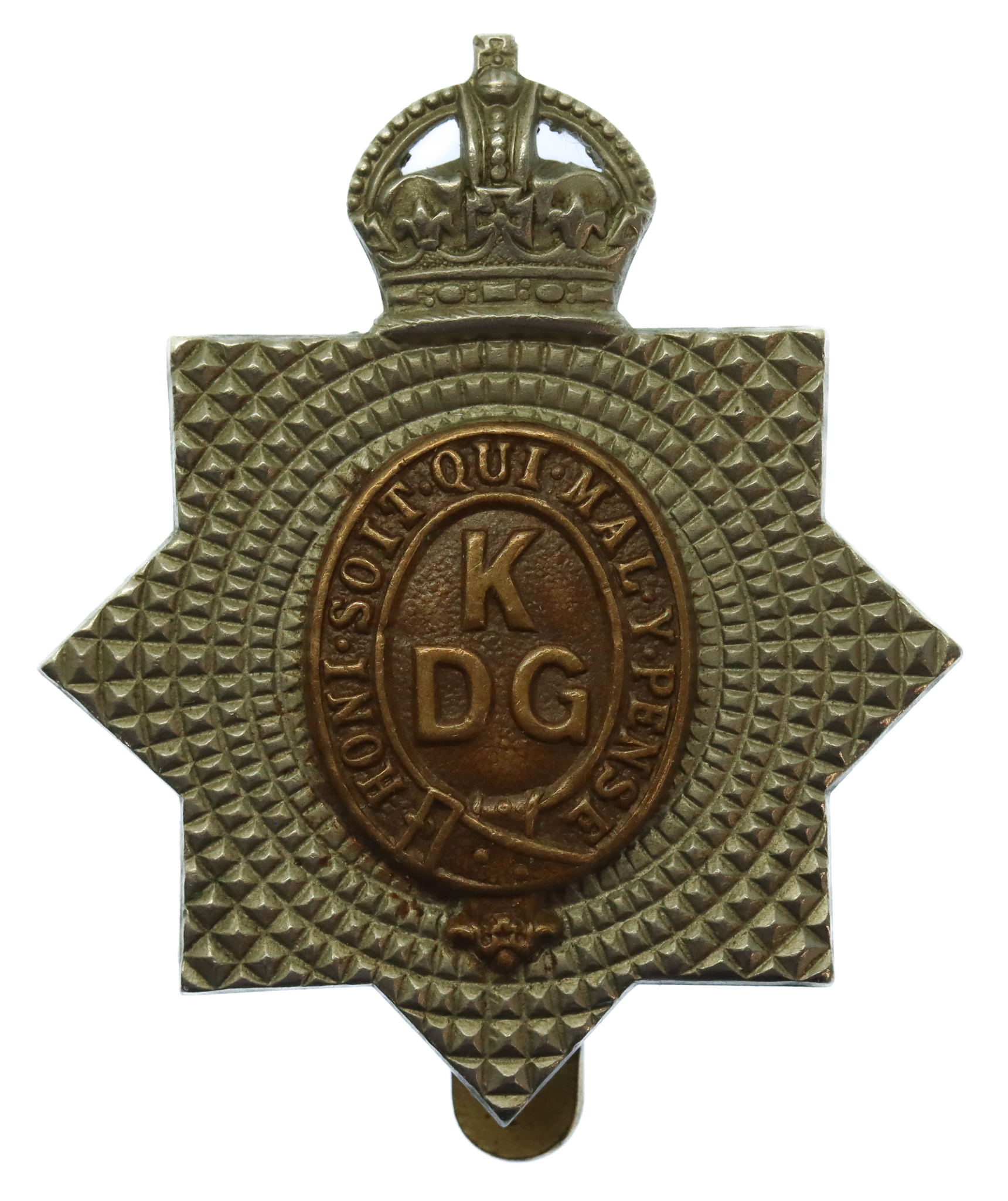 1st King's Dragoon Guards Bi-Metal Cap Badge - King's Crown