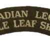Canadian Legion Maple Leaf Shows Cloth Shoulder Title