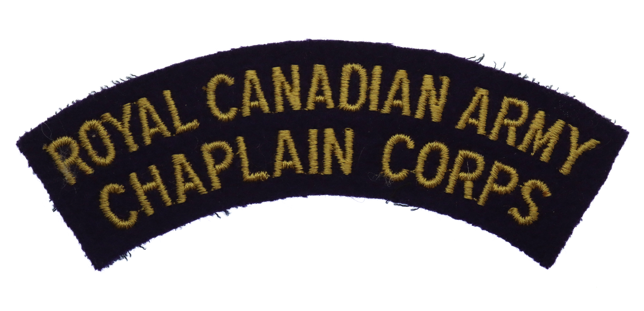 Royal Canadian Army Chaplain Corps Cloth Shoulder Title