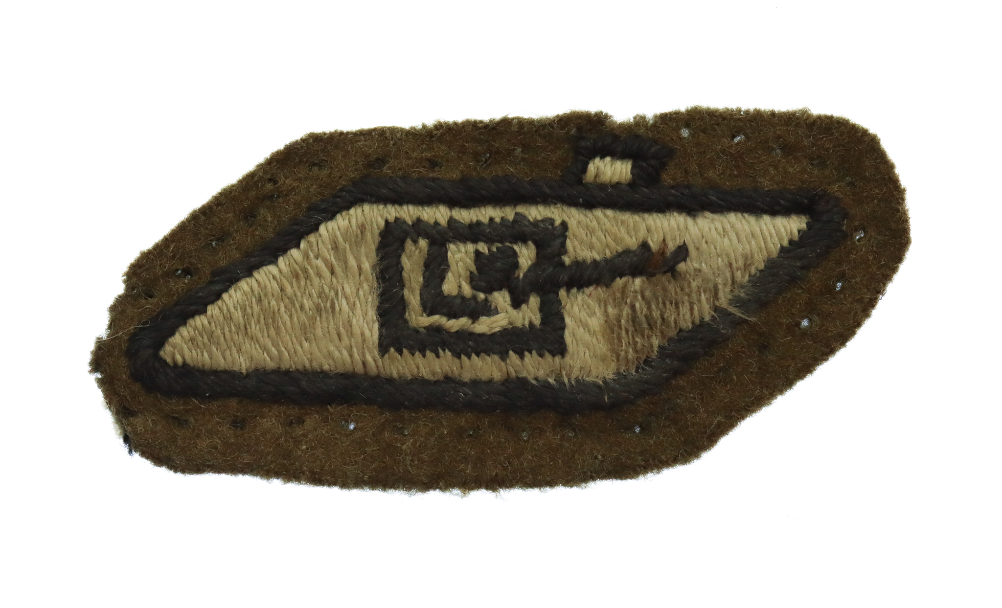 Royal Tank Regiment (R.T.R.) Cloth Sleeve Badge