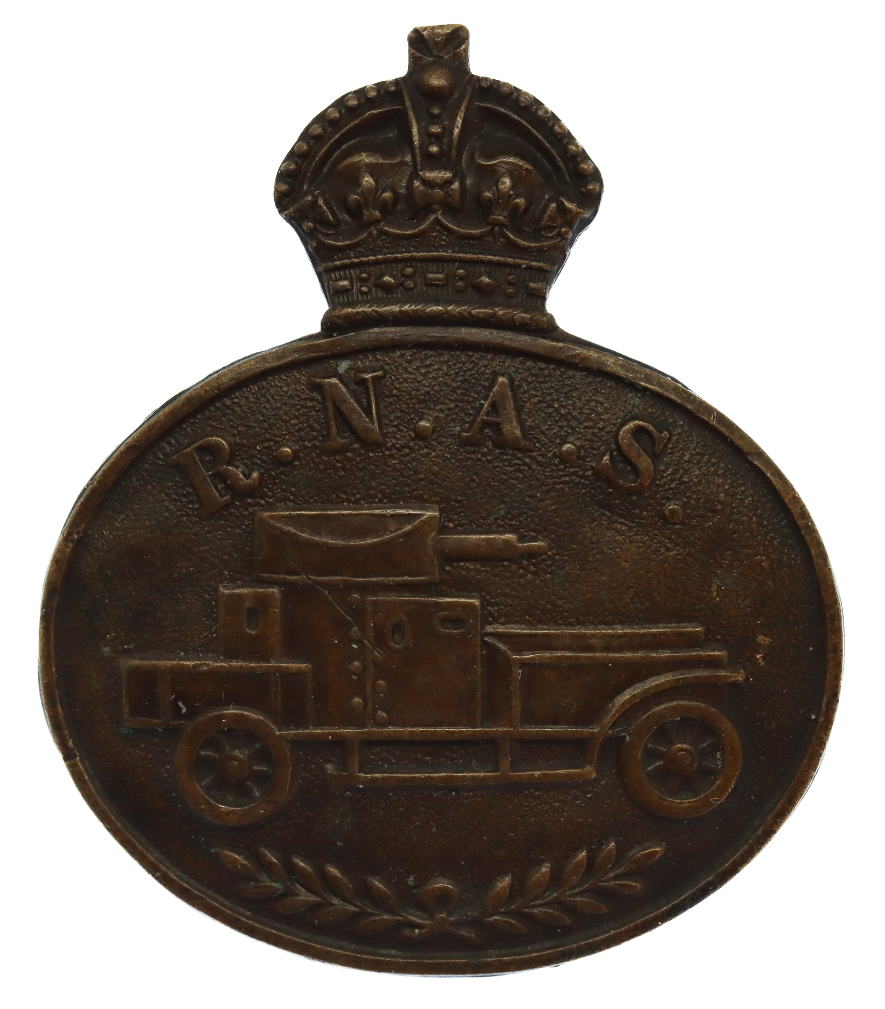 WW1 Royal Naval Air Service (R.N.A.S.) Armoured Car Section Cap Badge