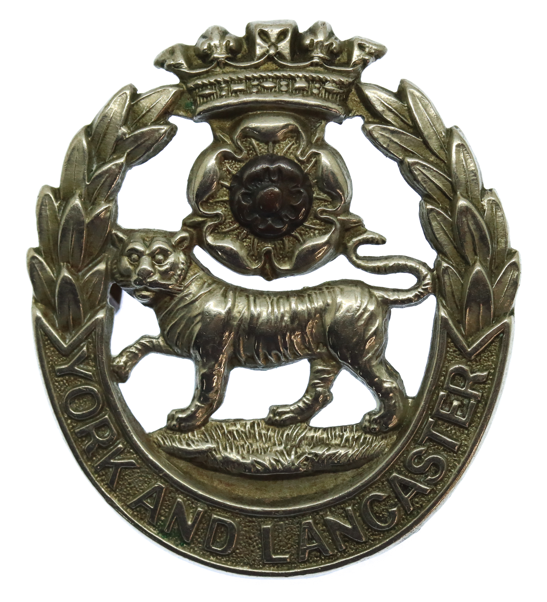 Scarce 2nd Volunteer Bn. York & Lancaster Regiment Cap Badge - 1st Pattern (c.1897-1902)