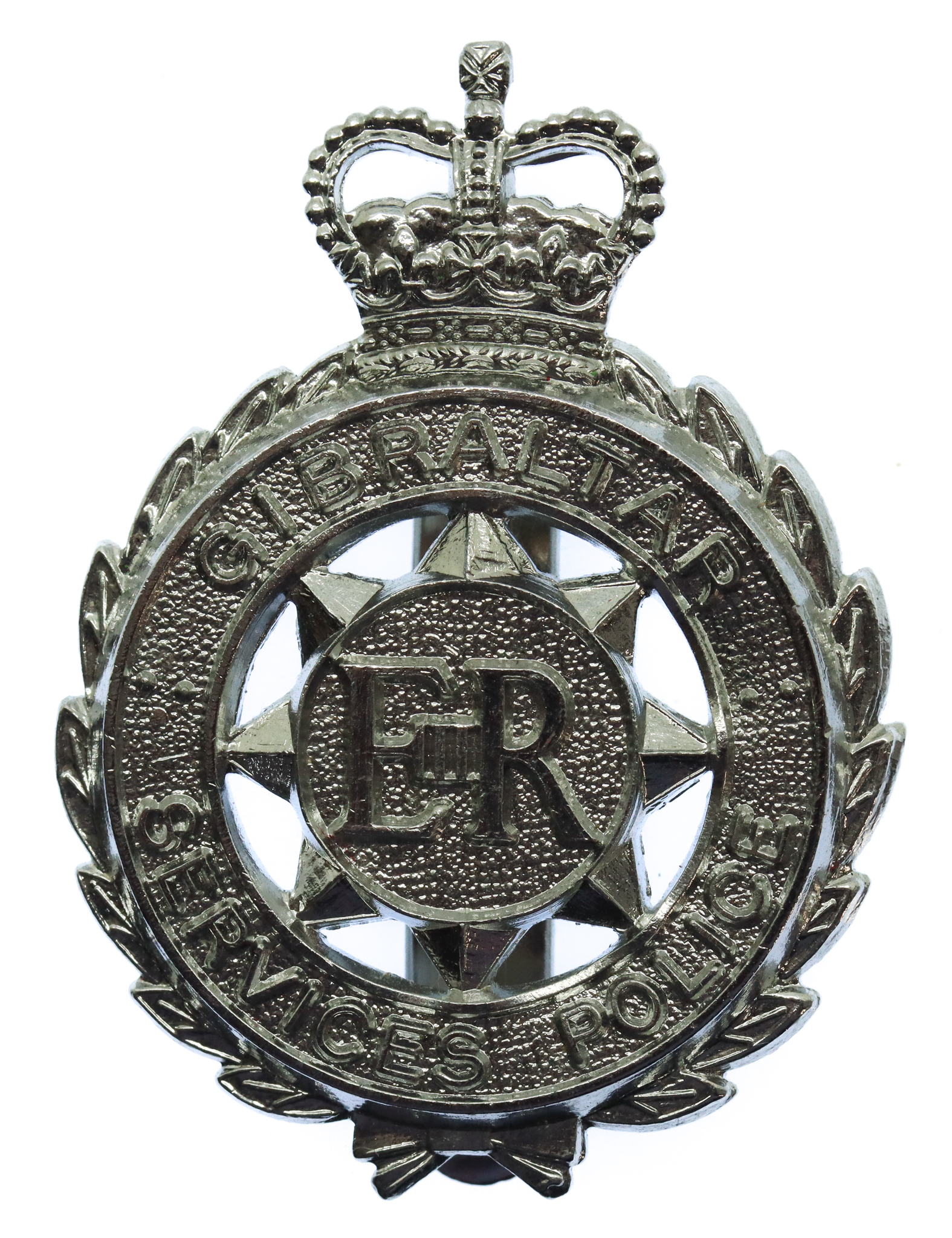 Gibraltar Services Police Cap Badge - Queen's Crown